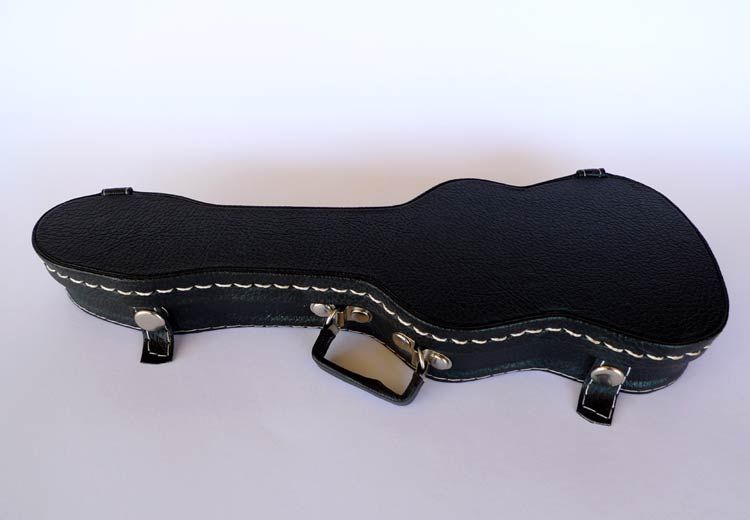 Collectable Bundaberg Rum Miniature Guitar in Leather Case