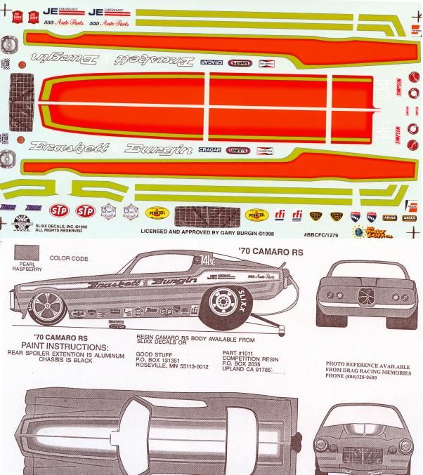 nhra 426fc braskett burgin gary burgin camaro # bbcfc 1279 1 25th 1 