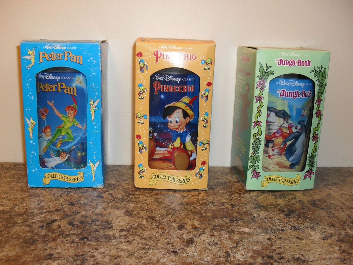 Walt Disney Collector Series Cups Burger King Jungle Book, Peter Pan 