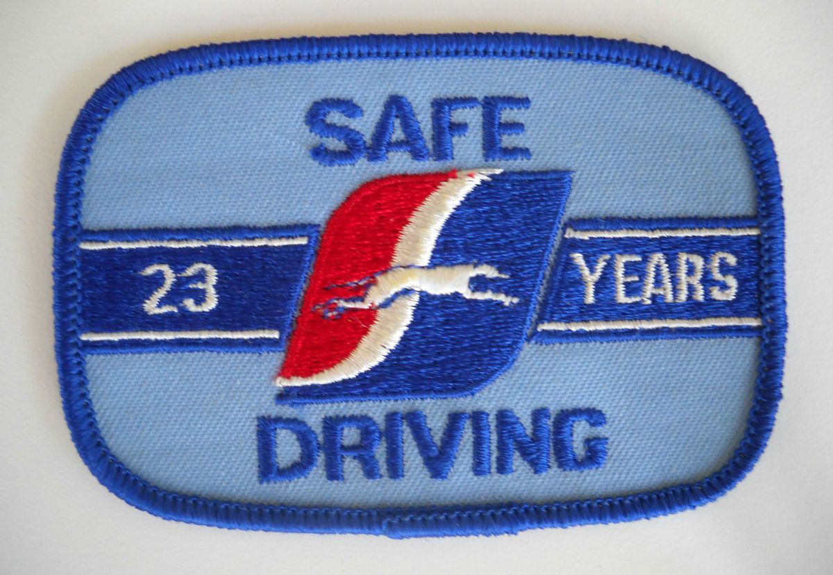 Vintage Greyhound Bus Driver Patch Cap Uniform Shirt 23 Years Safe 