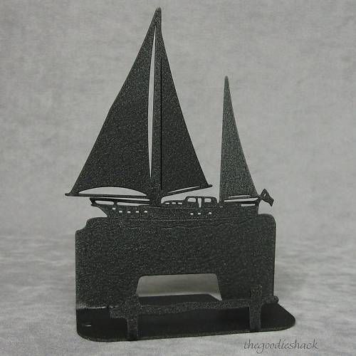 Sailboat Boat Business Card Desk Display Holder Stand