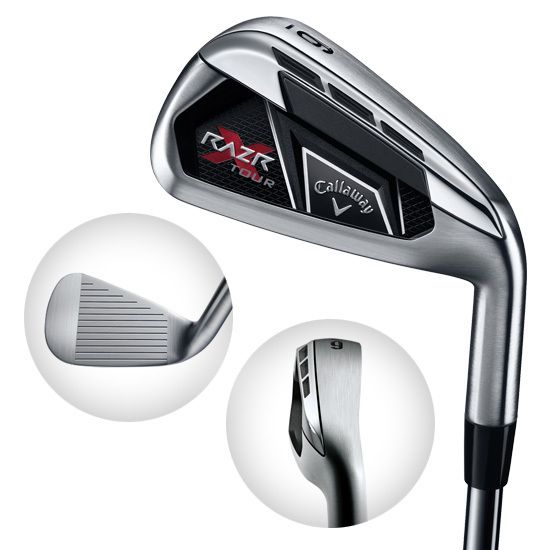 New Callaway RAZR x Tour Irons 4 PW Steel Regular LH