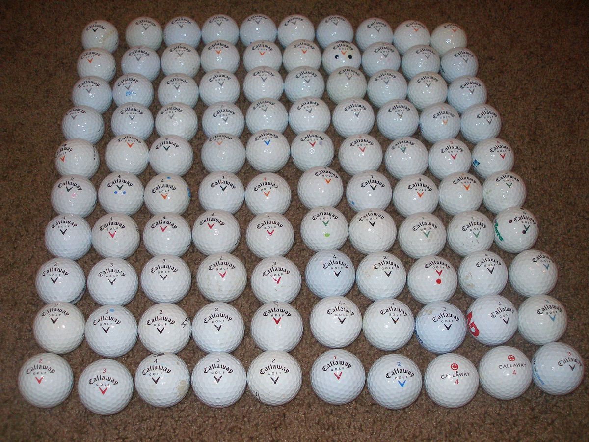100 Callaway golf balls (HX TOUR, WARBIRD, HX, HEX, etc) AA AAAA