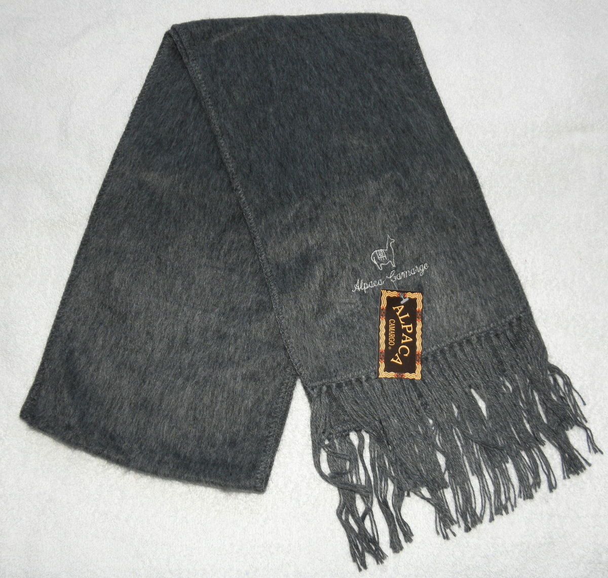 Gorgeous Alpaca Camargo Scarf Peru Dark Gray 405