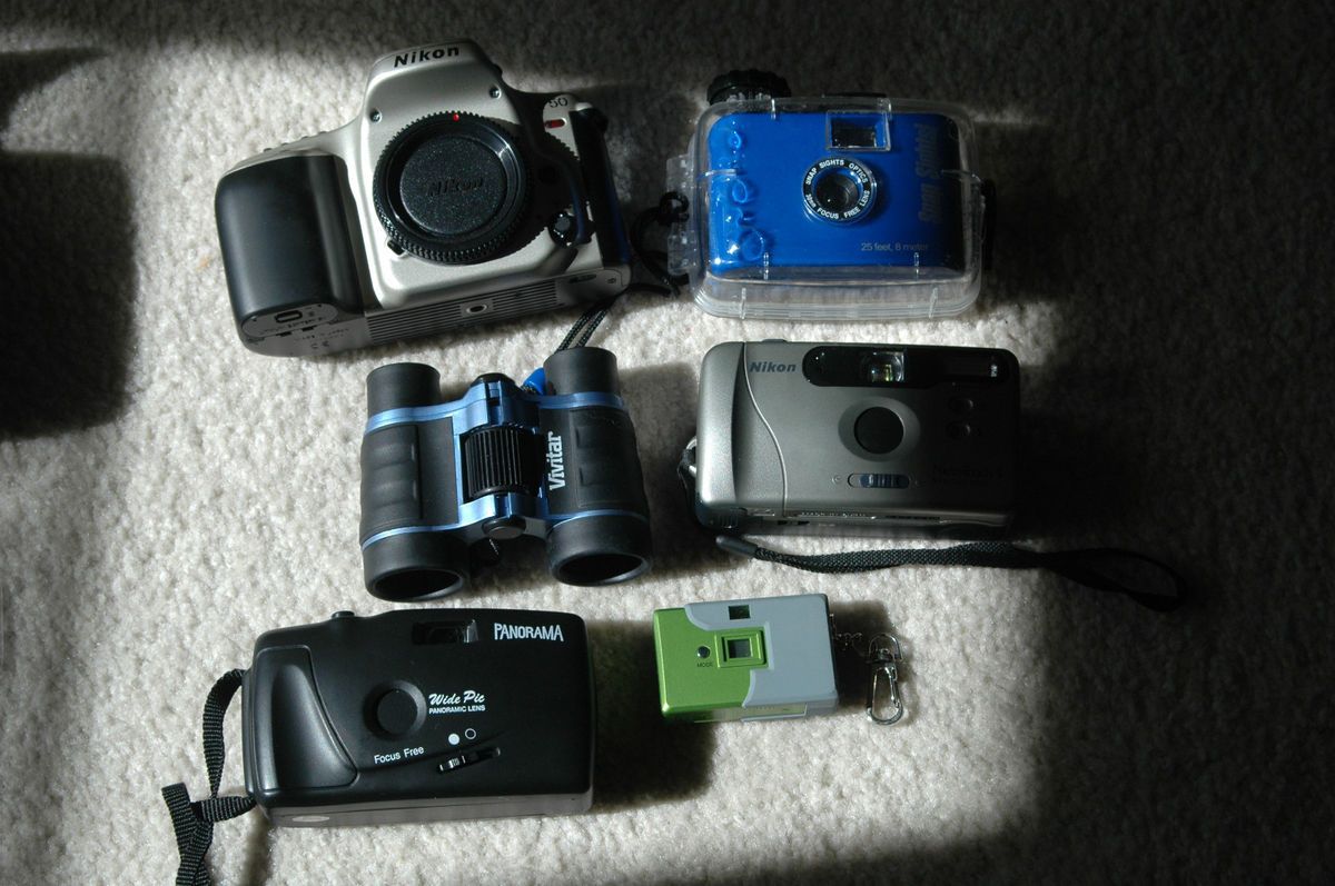 DIGITAL,FILM,CAMERAS,NIKON,F 50,NICE & TOUCH,VIVITAR,PANORAMIC,UNDER 