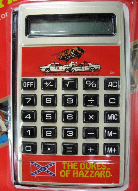 Dukes of Hazzard Calculator Near Mint on Card 1981 204