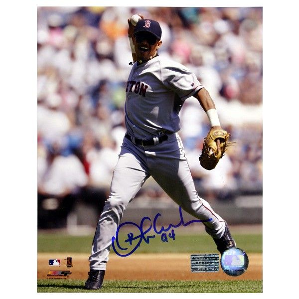 Orlando Cabrera Auto 8x10 Boston Red Sox Short Stop Fielding St COA 