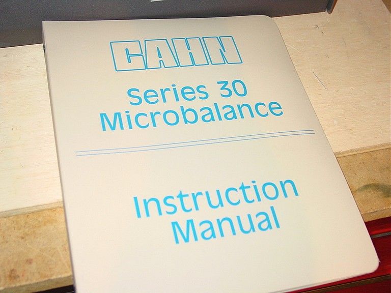 cahn c 31 microbalance manually