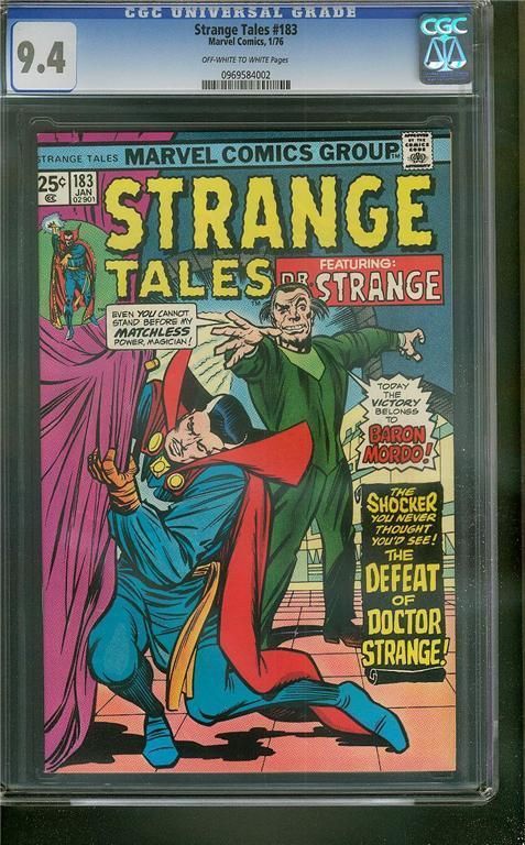  Strange Tales 183 CGC 9 4 OW White pgs Dr Strange