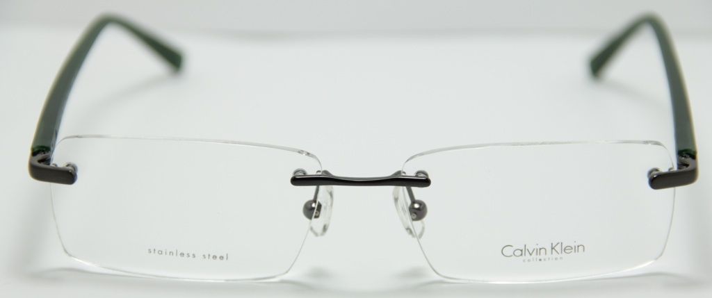 New Calvin Klein eyeglasses CK 7285 033 Gunmetal Rimless Frame 