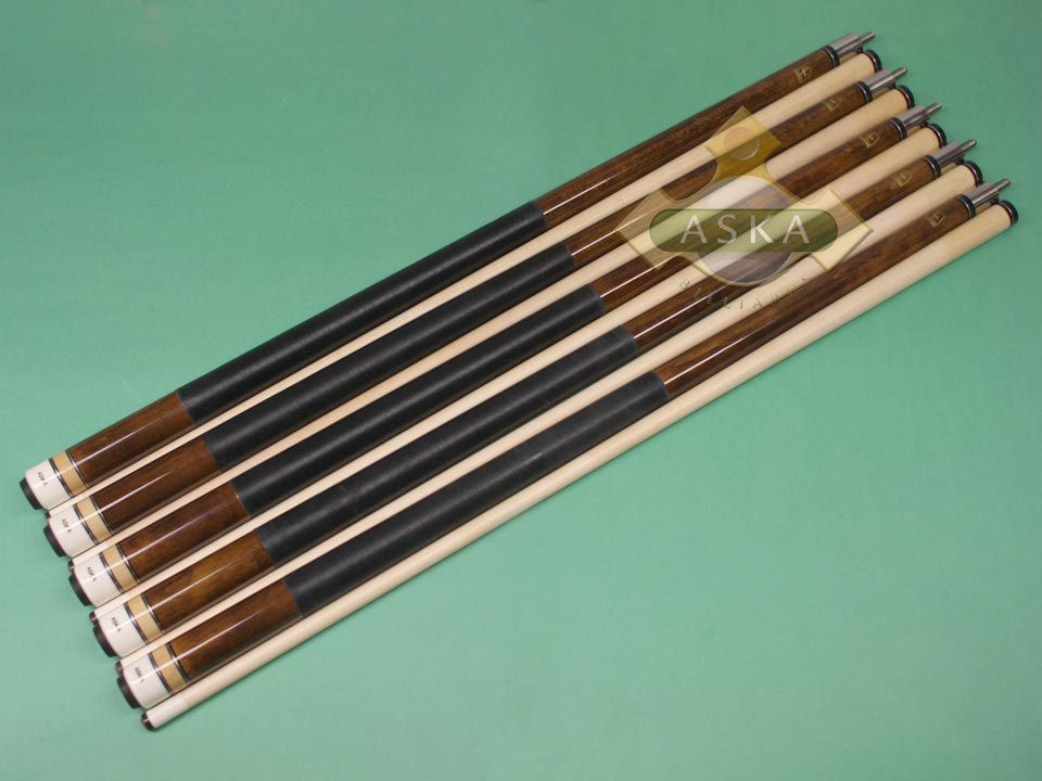 Billiard Equipment 5 Pool Cues Aska L2 Brown Maple Cues