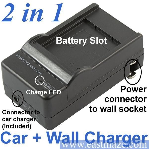 Car Charger for Canon PowerShot ELPH 100 HS ELPH 300 HS