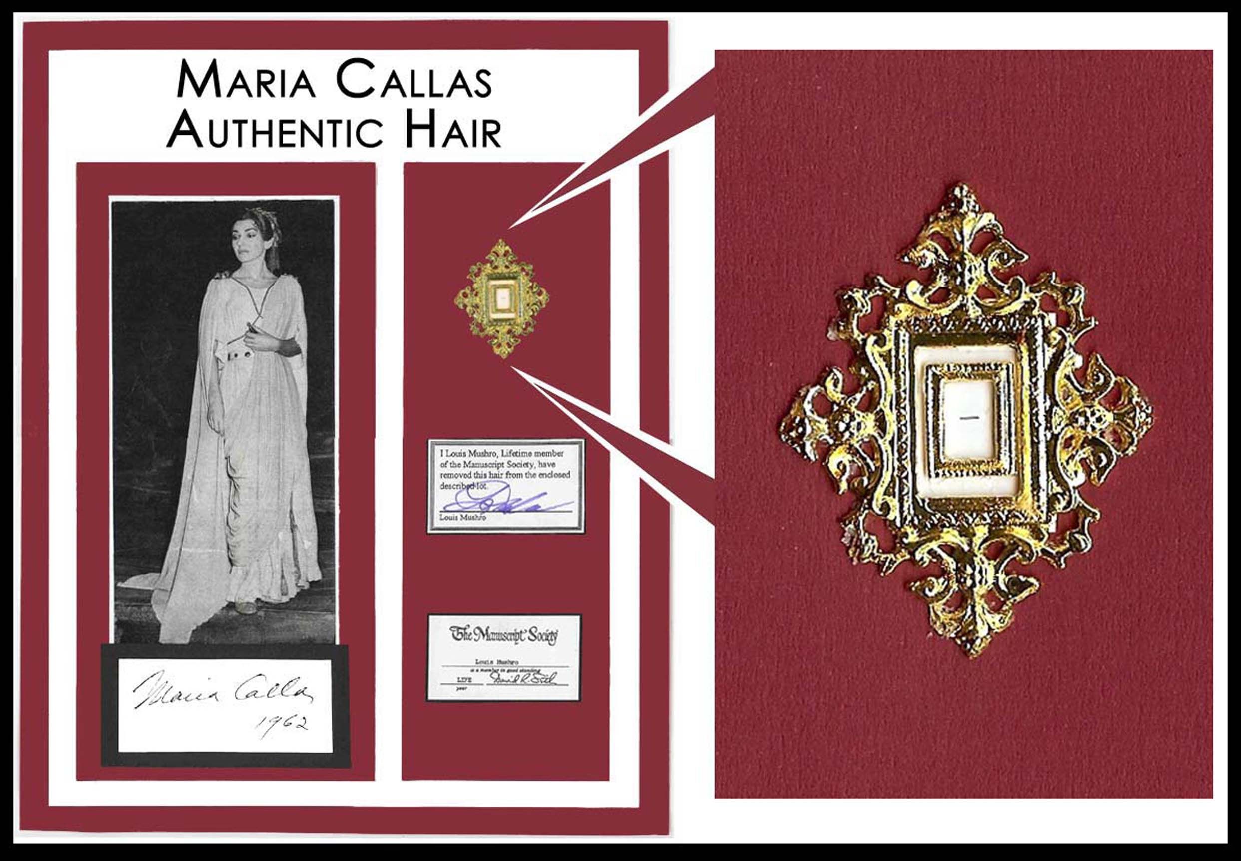 Maria Callas Actual Hair Worlds Greatest Singer Started IN1992 Your 