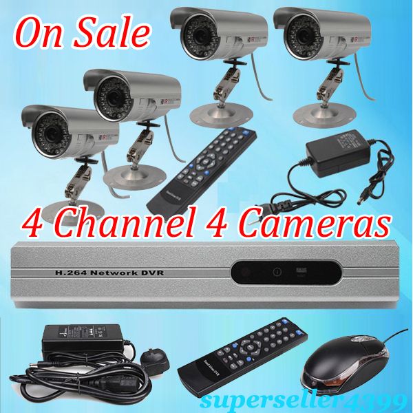   DVR 4 Indoor Outdoor IR Cameras Internet 3G Home Video System