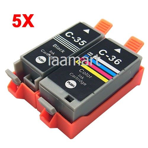 10 Ink Cartridge for Canon PGI 35 CLI 36 PIXMA iP100 013803067699 