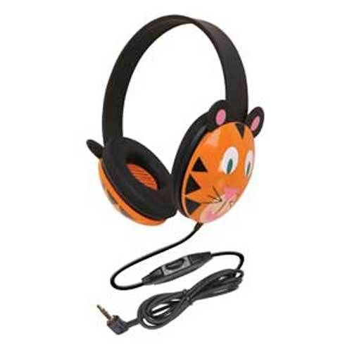 Califone Listening First 2810 TI Kids Stereo and PC Headphones Tiger 