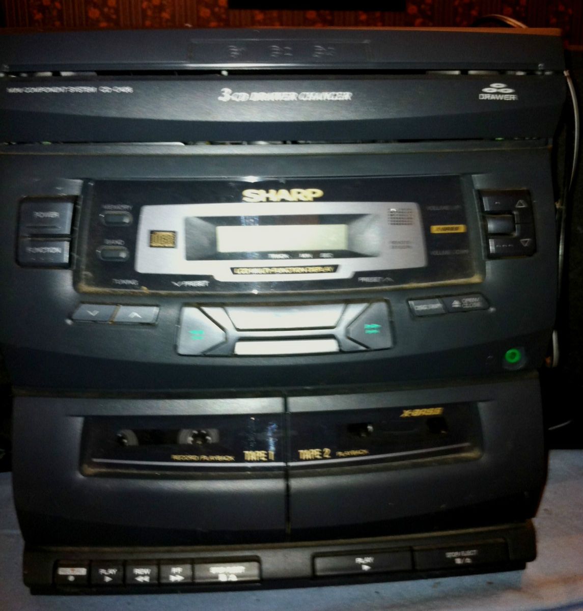 Sharp Model CD C406 Cassette CD Radio Compact Stereo Player