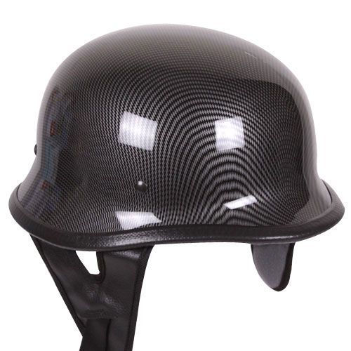Carbon Fiber Graphic German Cruiser Half Helmet Dot Size M L XL