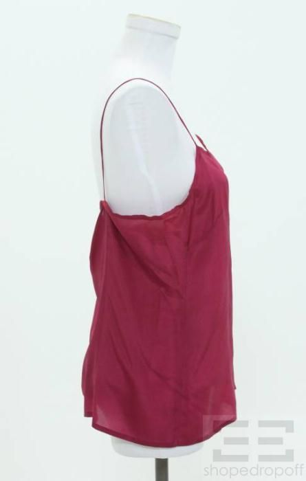   Chang Lima Raspberry Pink Silk Blouse with Camisole Size 10