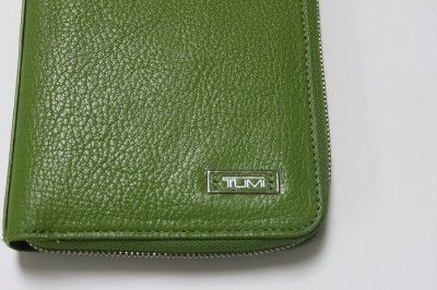 tumi capra zip around travel wallet green