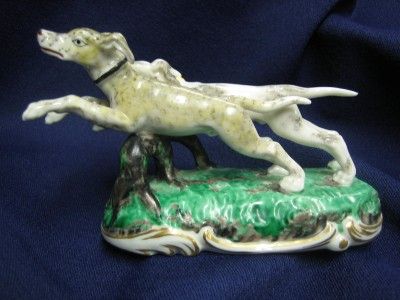 German Frankenthal Porcelain Figure of 2 Beautiful Dogs Circa 1762 