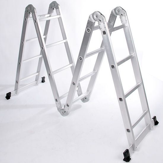 Alu Escalera Tijera Mulfifuncional Multiuso Plegable Articulaciones 