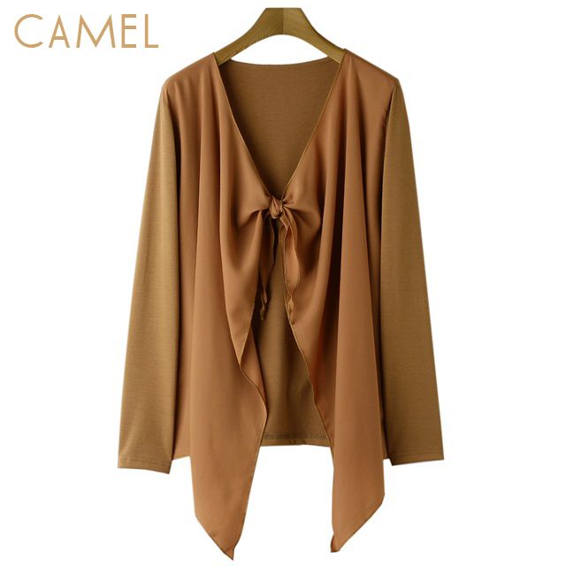 Hi Korean Fashion Sheer Ruffled Cardigans Woman Belted Cotton Jackets 