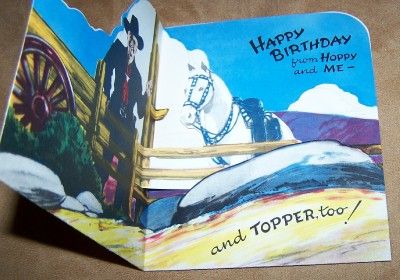 hopalong cassidy un used buzza cardozo birthday card search