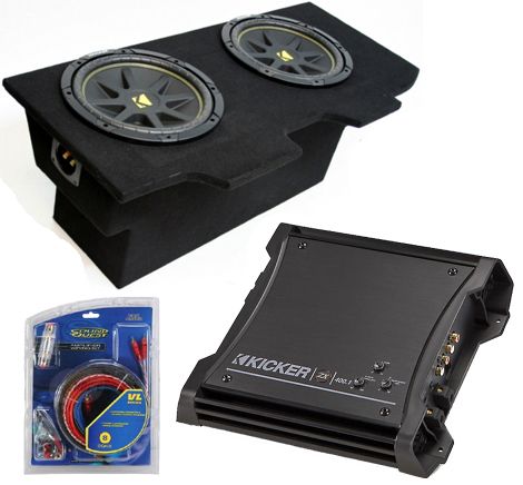 Kicker Chevy Camaro 93 02 Coupe Dual 12 Amplified Sub Box ZX400 1 Amp 