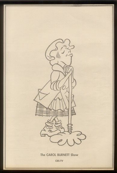 1969 Maid Drawing The Carol Burnett Show TV Trade Ad