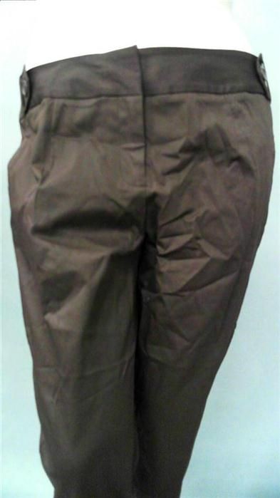 Cato Classic Womens Plus 20W Lightweight Capri Pants Brown Solid 