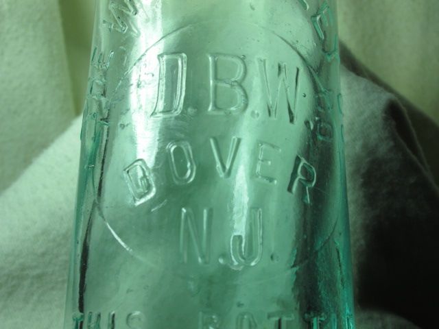 Vintage William H Cawley Company not to Be Sold Aqua Bottle Dover NJ 