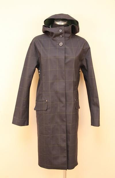 1195 JCrew Mackintosh Luggie Hooded Coat Scotland Jacket XL Navy with 