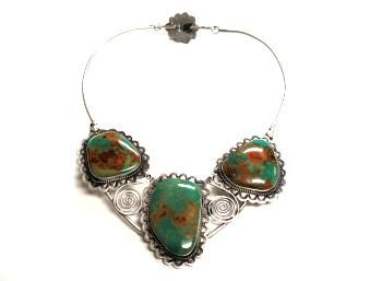 Matthew Charley Large Turquoise Necklace New Artist