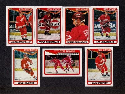 DETROIT RED WINGS 1990 91 OPC TEAM SET *STEVE YZERMAN/TIM CHEVELDAE RC 