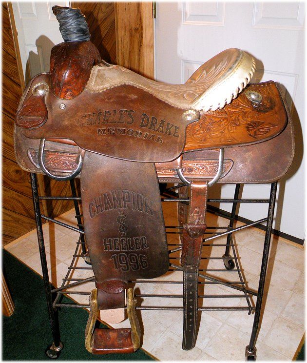 Double J Roping Saddle, 15 Inch Association Tree, Ranch Work, Western 