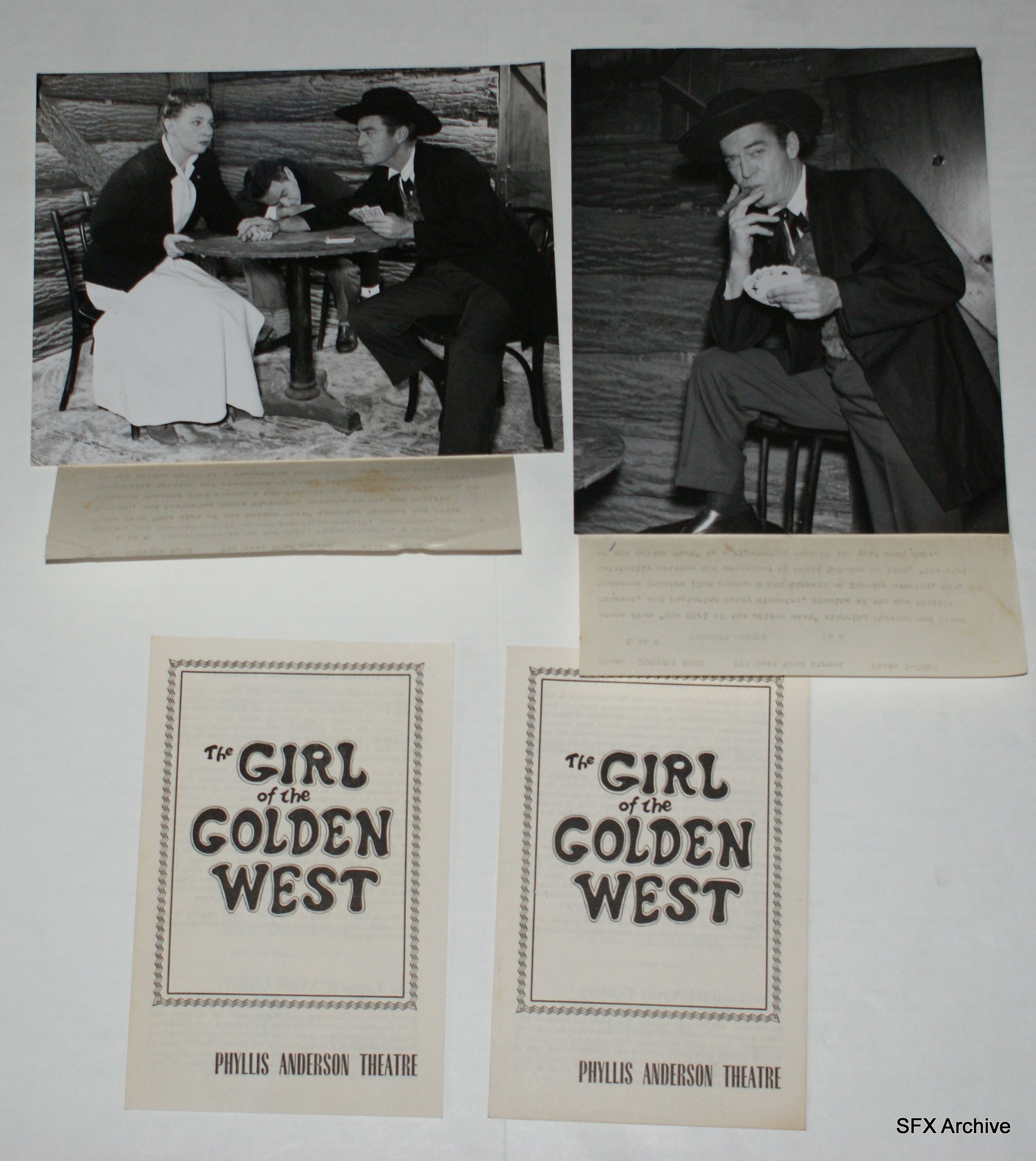 Vintage Chester Morris Girl of The Golden West Playbills Photos Lot by 