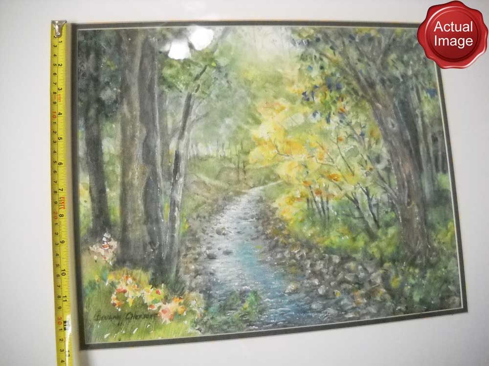   Watercolor Painting Titled Stream Signed by Beulah Chertoff