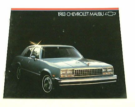 1983 83 Chevy Chevrolet Malibu Brochure Sedan CL Wagon