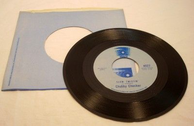 chubby checker slow twistin birdland 45 record abkco