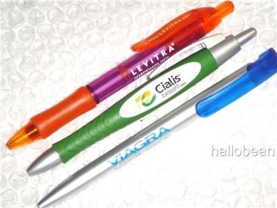  wonderful drug rep plastic pens advertising Viagra, Levitra & Cialis