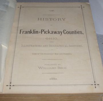 Very RARE 1880 Columbus Circleville Ohio Oh 1st Ed Grove City