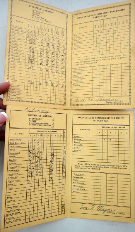 Lot 1930 Antique Report Card Finney Lower Chichester PA