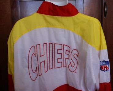  Chiefs Mens Size Large Windbreaker Jacket with Chiefs Logo NFL