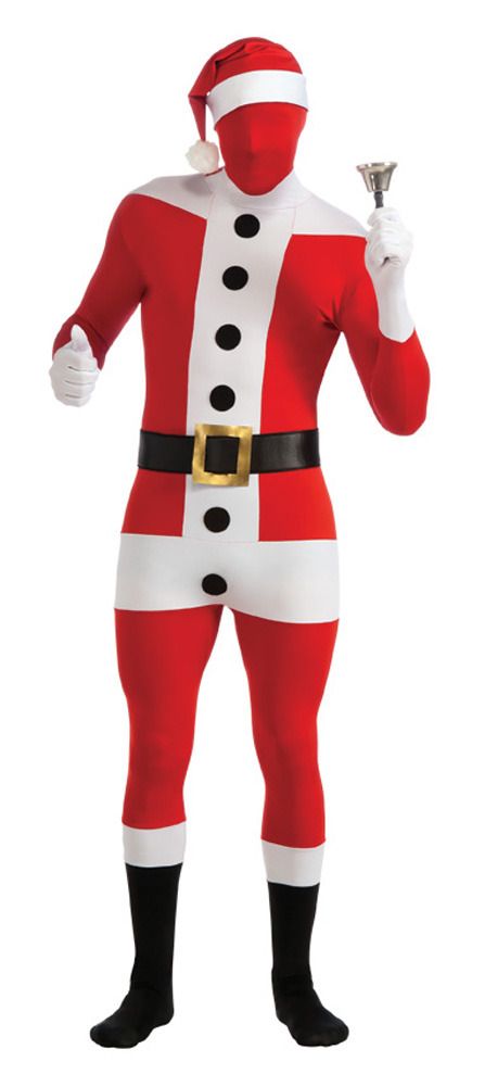 Santa Claus Suit Christmas Second Skin Zentai Supersuit Adult Bodysuit