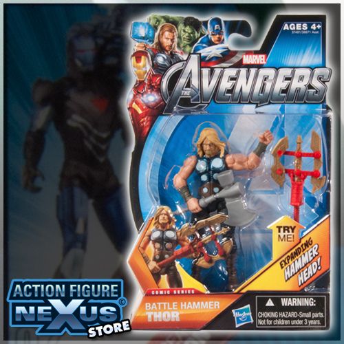 HASBRO MARVEL AVENGERS MOVIE SERIES 4 BATTLE HAMMER THOR #02 NEW IN