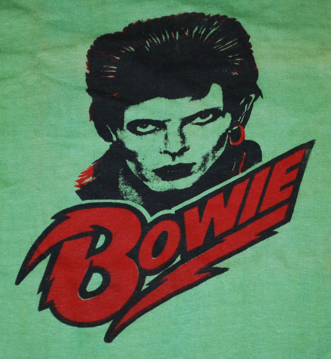 VINTAGE DAVID BOWIE T SHIRT 1970S L ORIGINAL VTG ROCK N ROLL TEE