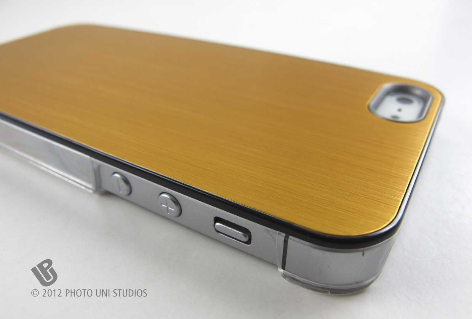 Gold Aluminum Clear Side Rear Hard Case Cover Apple iPhone 5 6th Gen