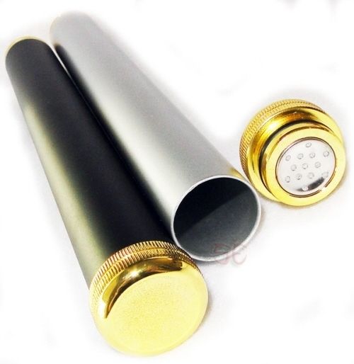 Cigar Humidor Tube All Metal with Built In Humidifier Airtight Seal