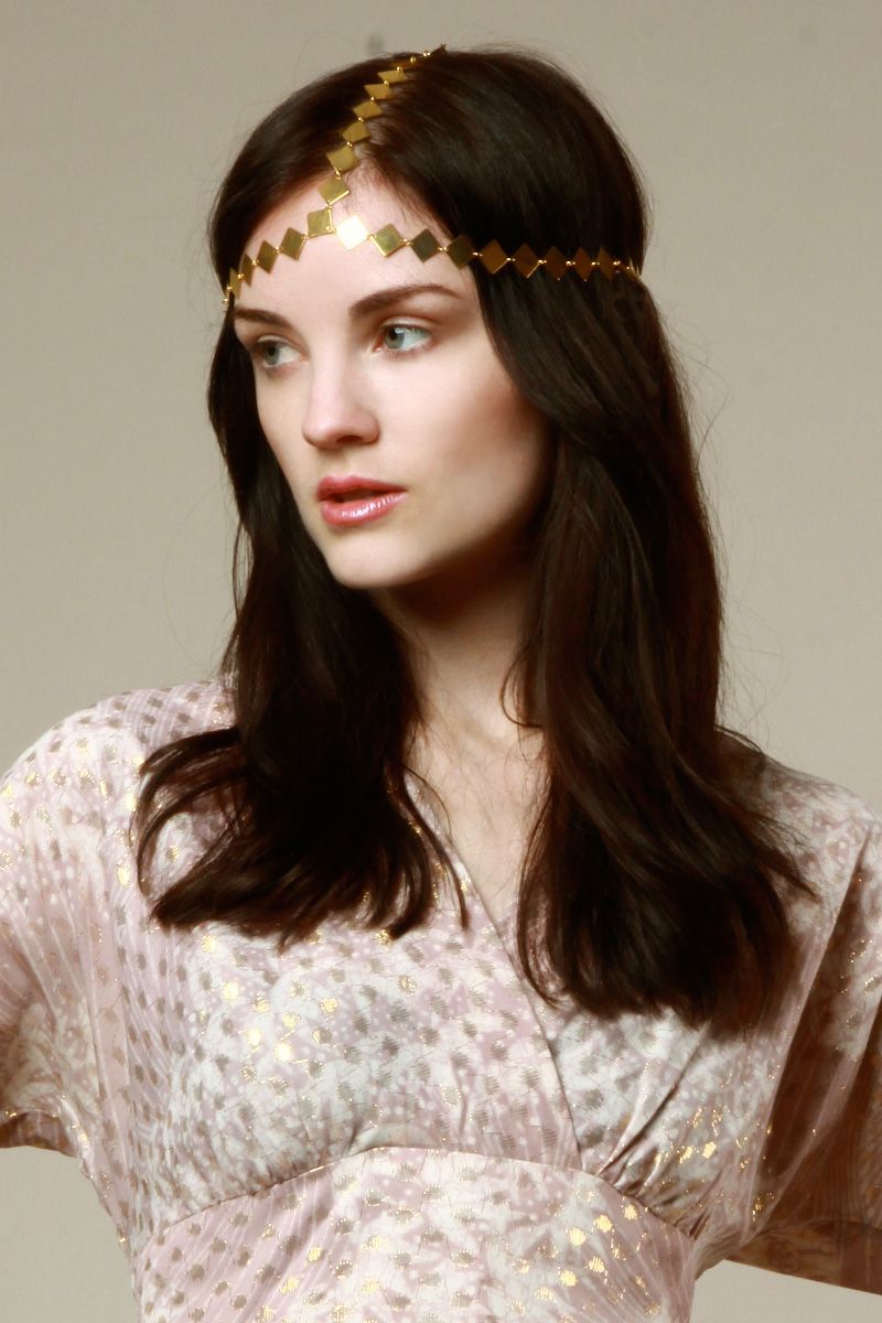 New Gold 3 Strand Chain Cleopatra Harlow Head Piece